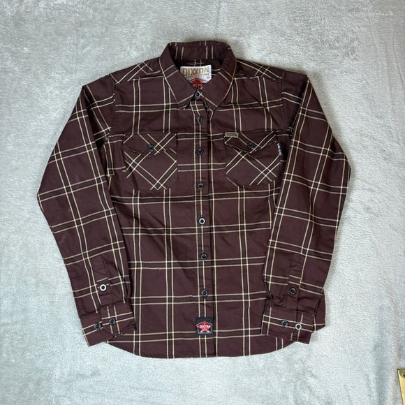 Dixxon Flannel Company Tops - Dixxon Shirt Womens M Brushfire FR Flannel Plaid Workwear Brown CAT 2 NFPA 2112